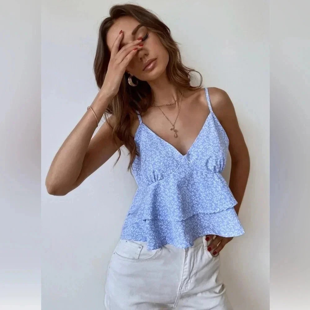 OCEAN DRIVE‎ Vibrant Heart Summer Tank Top NWT Medium